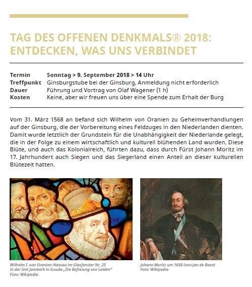 Abbildung: Tag des offenen Denkmals. Termin Ginsburg  (c) Verein zur Erhaltung der Ginsburg e. V.