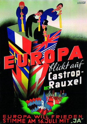 Plakat zur Europaabstimmung 1950 | Quelle: Stadt Castrop-Rauxel